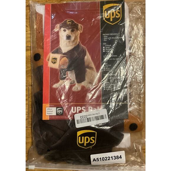 California Costume Collections Other - California Costume UPS Delivery Shipper PAL DOG Occupations Pet outfit PET20151